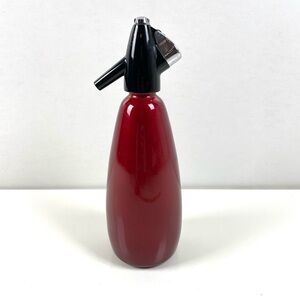 Retro Vintage Red Soda Syphon Classic Tear Drop Shape by BOC